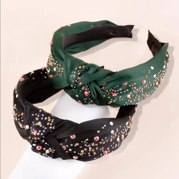 Accessories - 💋Buy1Get1FREE Jewel ribbon headband rhinestone